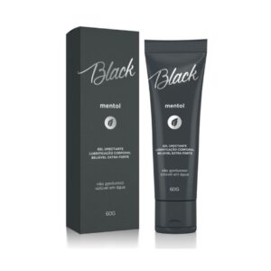 Gel Lubrificante Beijável Black Mentol Extra Forte - 60g